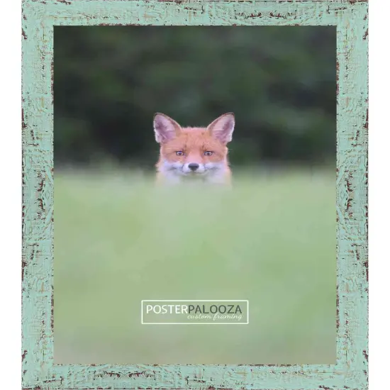 Shabby Chic Green Picture Frame - UV Acrylic, Backing Board, Hanging Hardware Included {4}