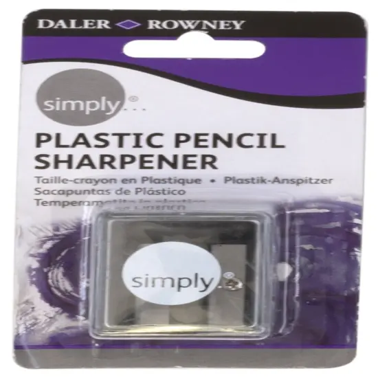 Daler-Rowney Simply Plastic Pencil Sharpener-Black {1}