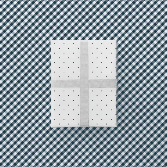 Vintage Blue Gingham and Microdot {1}