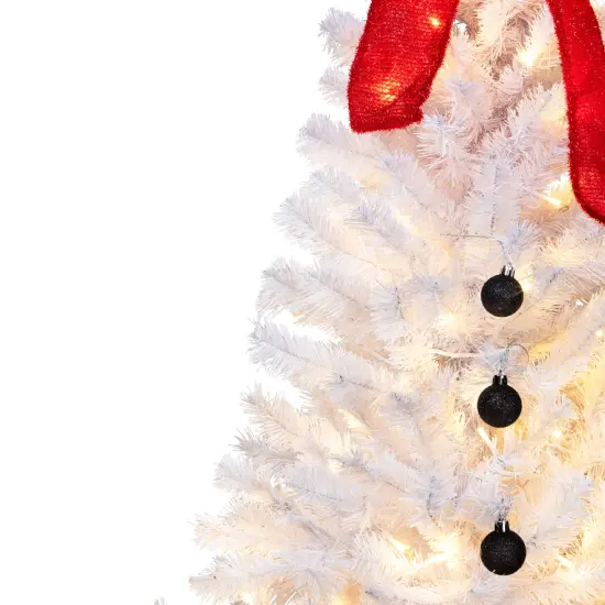 Northlight Pre-lit Snowman Medium Artificial Christmas Tree - 4&rsquo; - Clear Lights White {5}