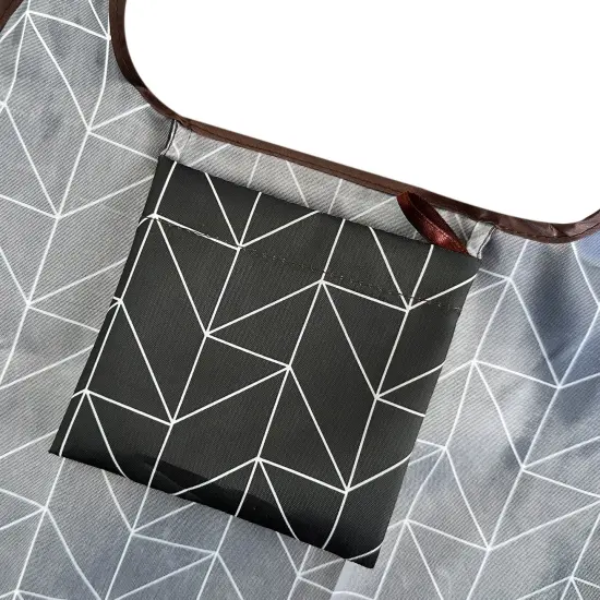 Wrapables Foldable Tote Nylon Reusable Grocery Bag (Set of 2), Geometric {5}