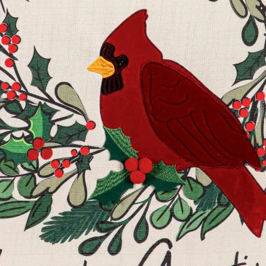 Christmas and Fall Door Decoration Cardinal Wreath {3}