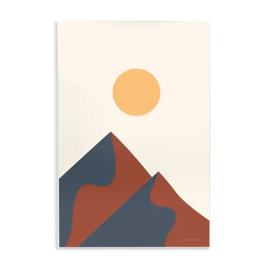 Stupell Industries Twin Mountain Peaks Wall Plaque Art Design by Omar Escalante {1}