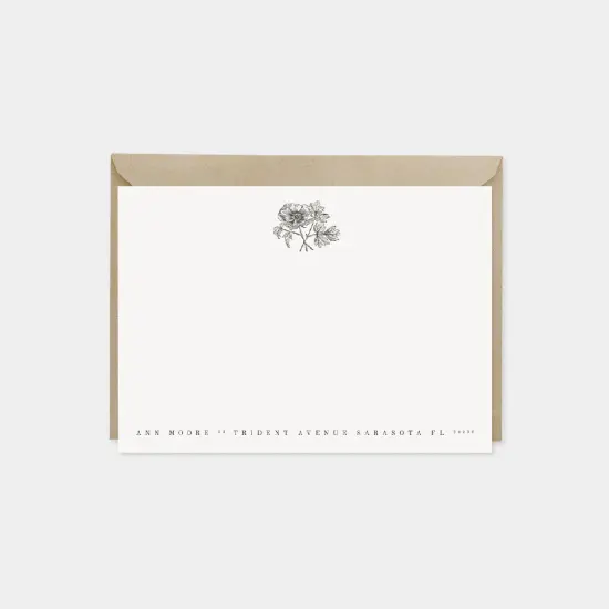 Paeonia Moutan Botanical Note Cards {1}