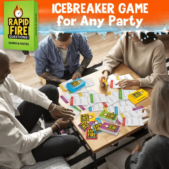 QUOKKA Icebreaker Cards with 500+ Questions - Adults Kids Family Conversation Cards Game - Break The Ice Family Game for Kids 8-12 - Perfect for Family or Adults Game Night I Premium Version {4}