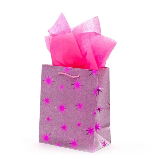 Chic Metallic Star Tote 7.88" x 4.5" x 9.75" {2}