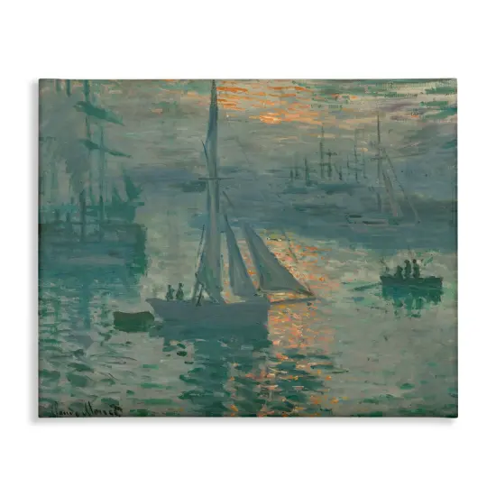 Stupell Industries Classic Monet Marine Sunrise Canvas Wall Art Design by one1000paintings {1}