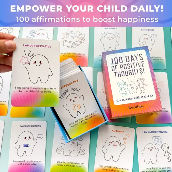 Rethink: 100 Affirmation Cards for Mental Health Kids {2}