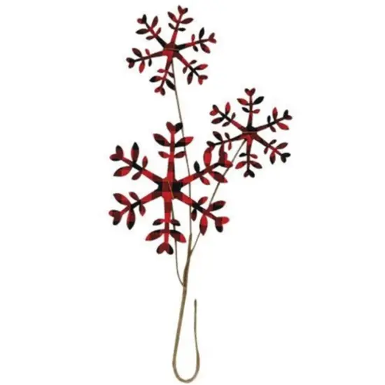 Buffalo Gingham Snowflake Pick 14" {1}