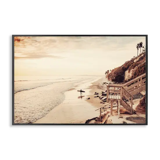 Stupell Industries Sunset & Surf Landscape Framed Giclee Wall Art Design by Sisi and Seb {1}