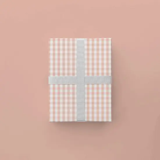 Pink Vintage Gingham Gift Wrap {1}