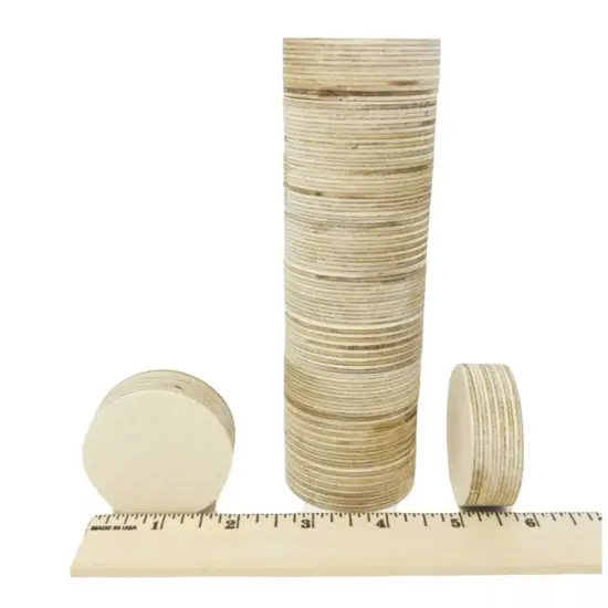 Kitcheniva 10 Pcs Thick Wood Circle Cutouts Wooden Blank Circles Crockpot Lid Crafts {2}