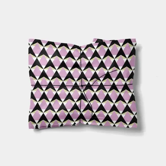 Pink Geo Shapes Gift Wrap {1}