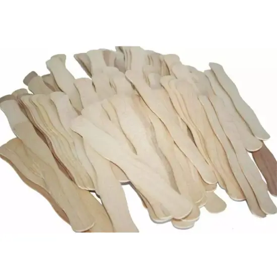 Kitcheniva 8" Wavy Fan Sticks Wooden Paddle Fan Handle Crafts DIY 300 Pcs {3}