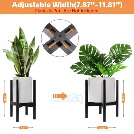 Adjustable Wood Plant Stand Flower Pot Display Holder Shelf Home Garden Balcony {3}
