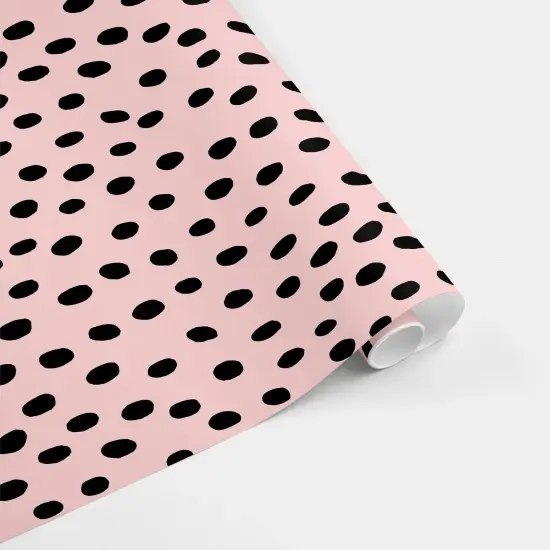 Pink and Black Handdrawn Polka Dots Gift {2}