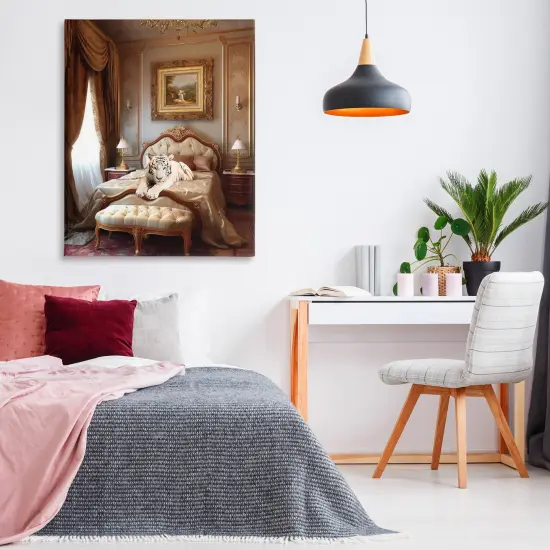 Stupell Industries Tiger in Regal Room Canvas Wall Art Design by Ziwei Li {2}