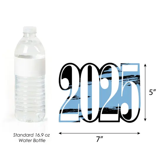 Big Dot of Happiness 2025 Light Blue Graduation Decorations - DIY Party Essentials - Set of 20 {6}