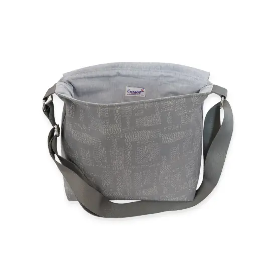 Crosscut Sewing Co.&reg; Messenger Bag Sewing Project Kit for Beginners Kantha cloth {4}