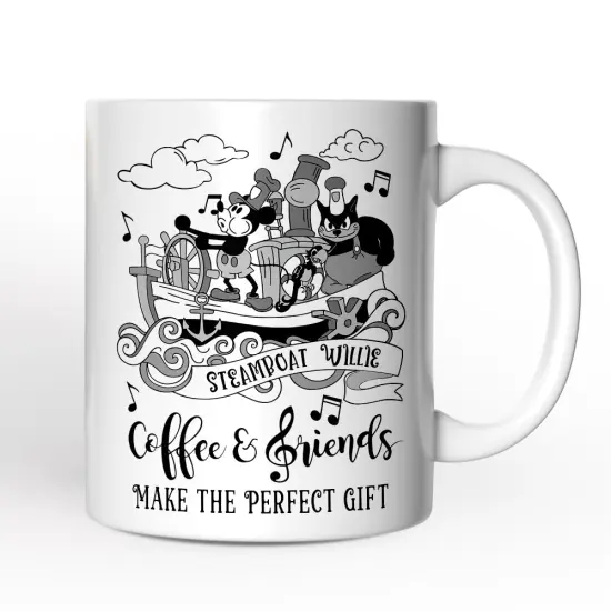 Steamboat Willie Coffee and Friends Mug, Friendship Appreciation Gift {4}