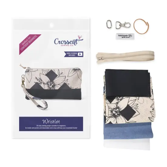 Crosscut Sewing Co.&reg; Wristlet Sewing Kit - Beginner Sewing Project Kit Diamond {1}