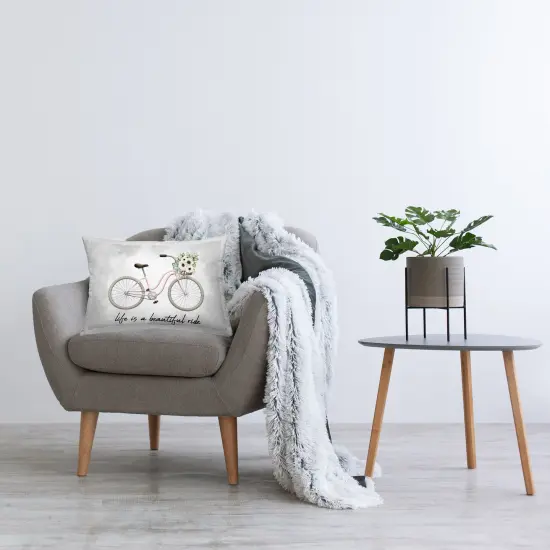 Beautiful Ride Floral Bike Decorative Printed Throw Pillow Design by Kim Allen, 14 x 7 x 20 {2}
