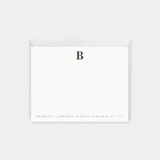 Classic Modern Monogram Note Cards {1}