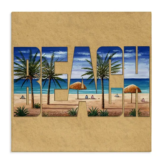 Stupell Industries Tropical Beach Typography Canvas Wall Art Design by Art Brands Holdings, LLC. {1}