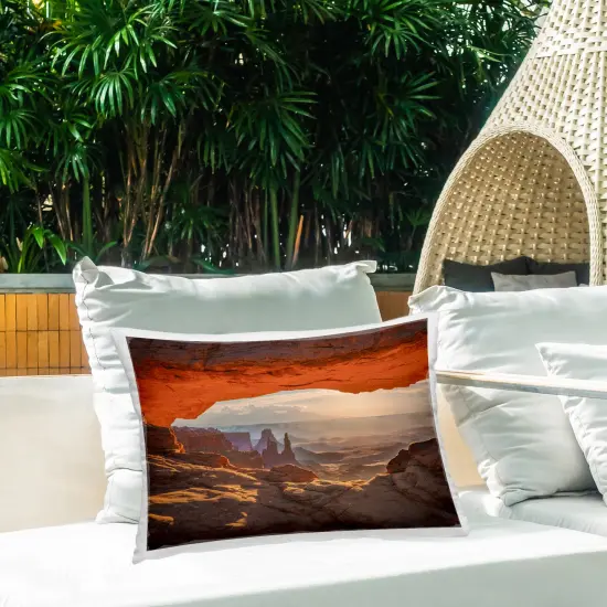 Under Canyon Rocks View Outdoor Printed Pillow Design by Marty Hulsebos, 14 x 7 x 20 {2}