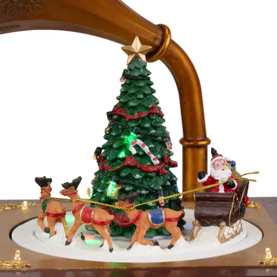 Northlight LED Lighted and Musical Gramophone Animated Christmas Decoration - 14" Brown {7}