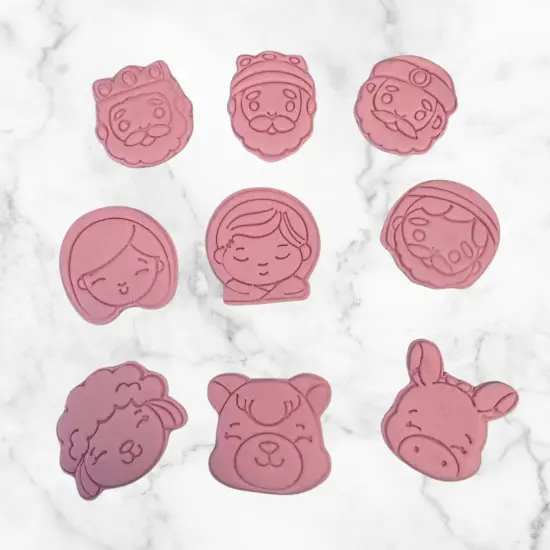 Christmas Nativity Cookie Cutter and Stamp 9 pc set {2}