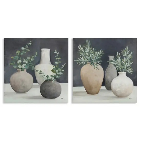 Stupell Industries Eucalyptus Greens Fresh Vessels 2 pc Canvas Wall Art Set Design by Julia Purinton {1}