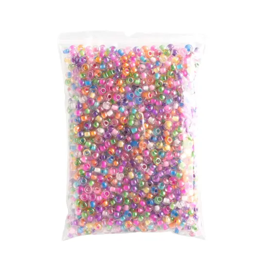 John Bead 6/0 Mixed Czech Glass Seed Beads, 100g Crystallined Crystal {4}