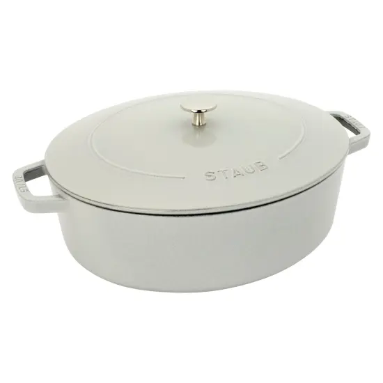 Staub Cast Iron 6.25-qt Shallow Oval Dutch Oven {6}