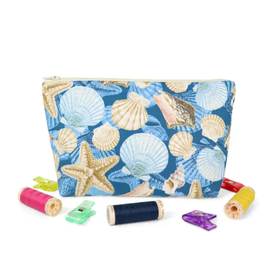 Crosscut Sewing Co.&reg; Zipper Pouch Sewing Project Kit for Beginners with Fabric, Instructions and Video Shells {4}