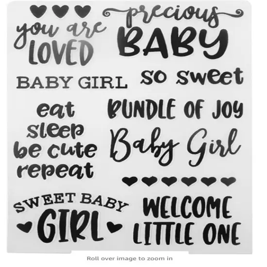 Plastic Embossing Folders Baby Girl {1}