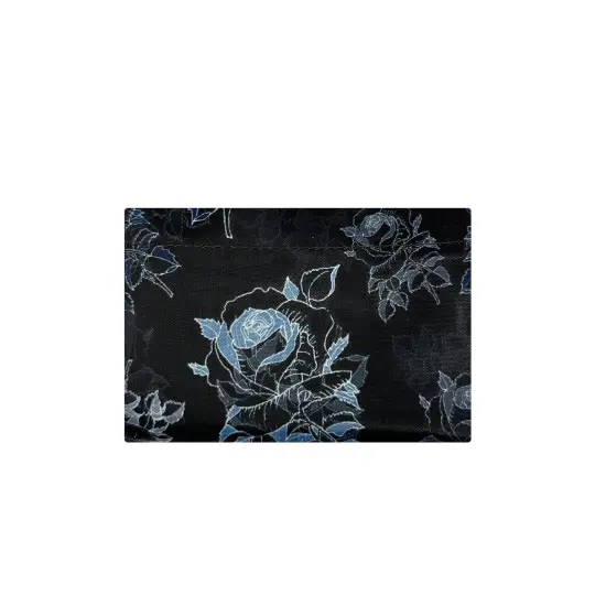 Wrapables Large Foldable Tote Nylon Reusable Grocery Bags, Black Rose Shadow {4}