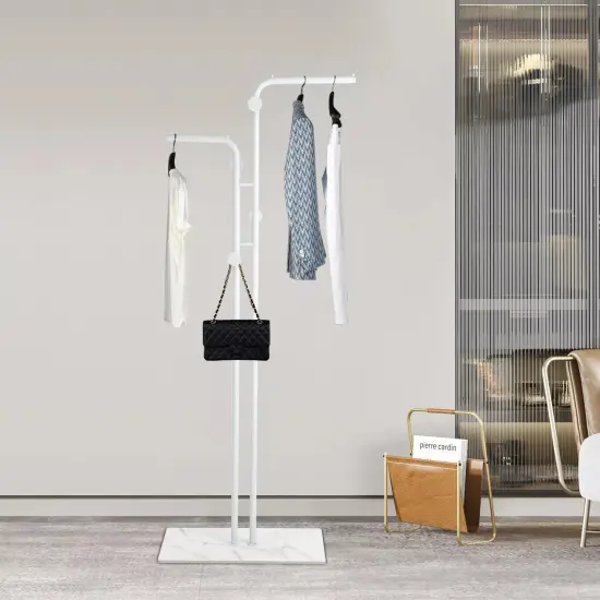 Coat Rack Jacket Bag Clothes Rail Stand Hanger Room Storage Shelves Organizer {4}