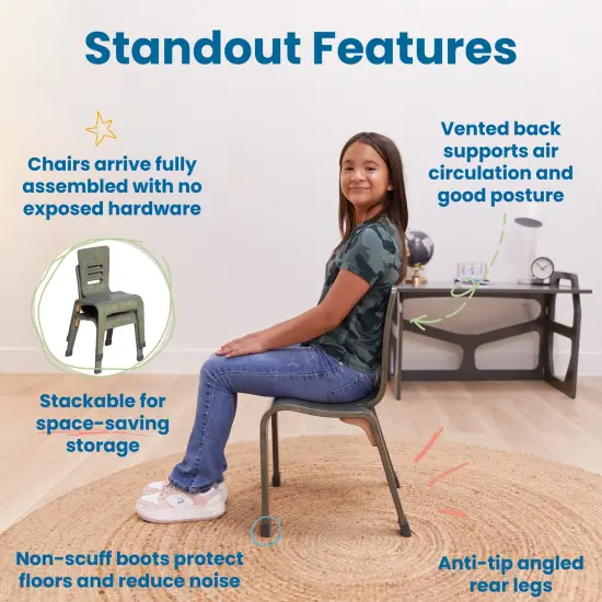 Bentwood Chair, 14in Seat Height, Stackable Seats, 2-Pack Grey Wash {4}