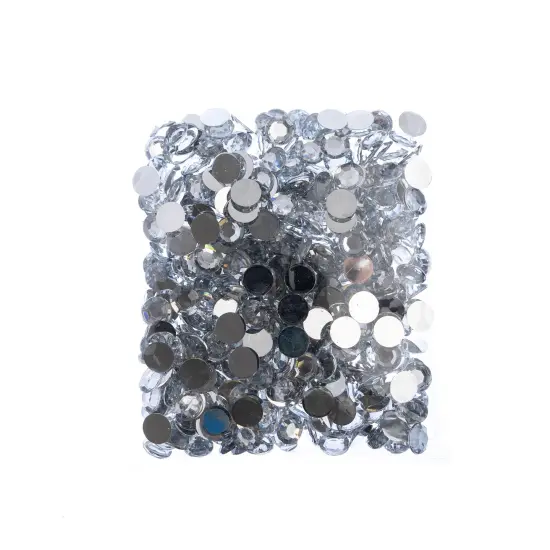 John Bead 10mm (SS45) Round Acrylic Flat Back Rhinestones, 500pcs Crystal {4}