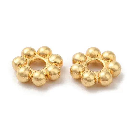 *100* 18k Gold Plated Daisy Heishi Spacer Beads - Choose Your Size {7}