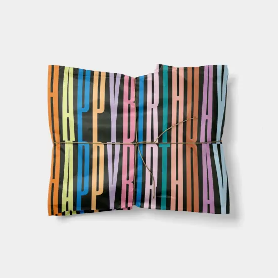 Colorful Letters "Happy Birthday" Gift Wrap II {1}