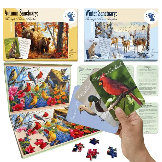 60 Pcs Dementia Puzzles for Elderly | Nature Rhythm {1}