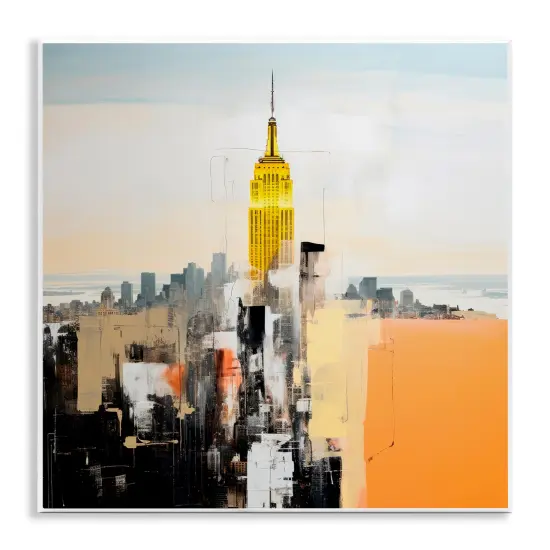 Stupell Industries Abstract Cityscape Tower Wall Plaque Art Design by Irena Orlov {1}