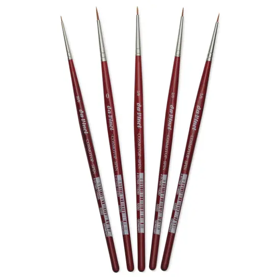 Da Vinci Cosmotop Spin Brushes - Round, Short Handle, Mini Detail Set of 5 {1}