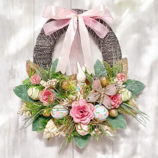 Easter Joy Oval Wreath {1}