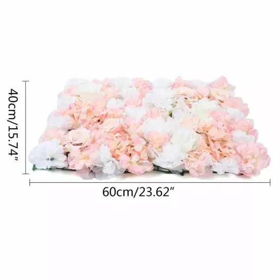 6pcs Artificial Flower Wall Panel Wedding Party Stage Backdrop Decor 24'x16'' {3}