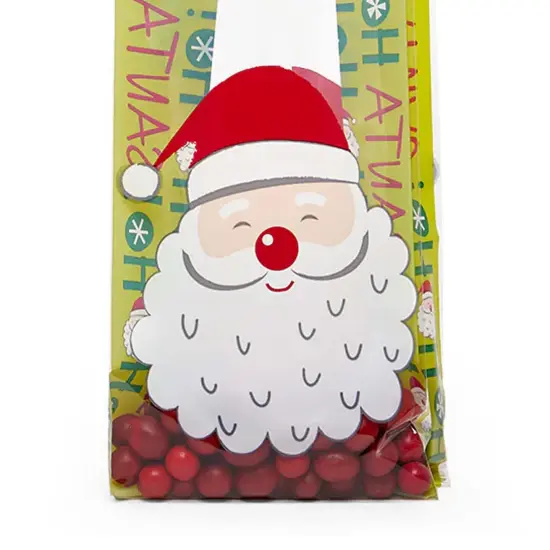 Christmas Themed Cello Bags for Gifts 4&rdquo; x 2.5&rdquo; x 9.5&rdquo; {4}