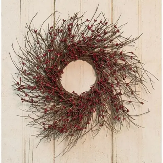 Pip Twig Berries Wreath Burgundy {1}