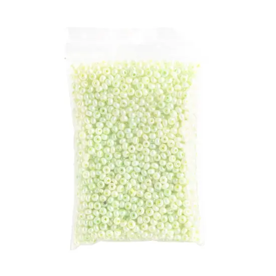 John Bead 6/0 Czech Glass Seed Beads, 100g Green Ceylon {4}